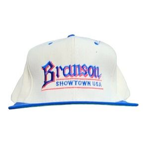Vintage Branson Showtown USA Hat Cap Snapback Adjustable Canvas Embroidered Logo